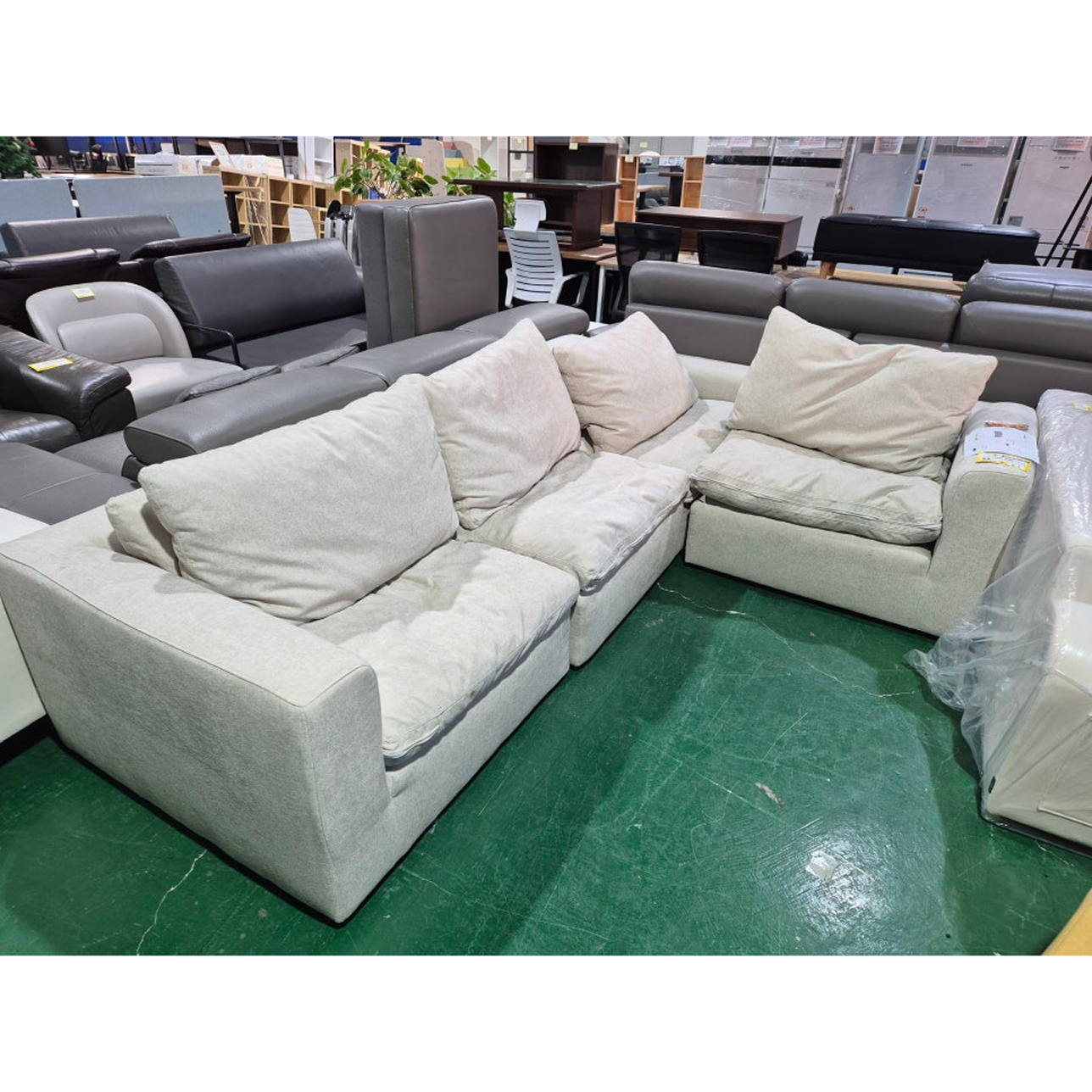 [한샘] 3인 포네블릭 패브릭 소파